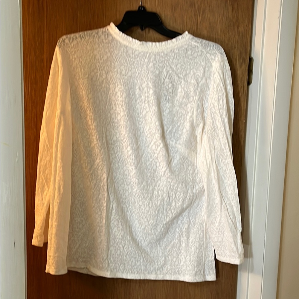 LOFT White Long Sleeve Blouse